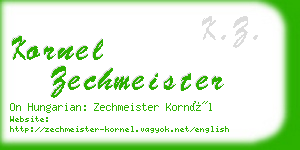 kornel zechmeister business card